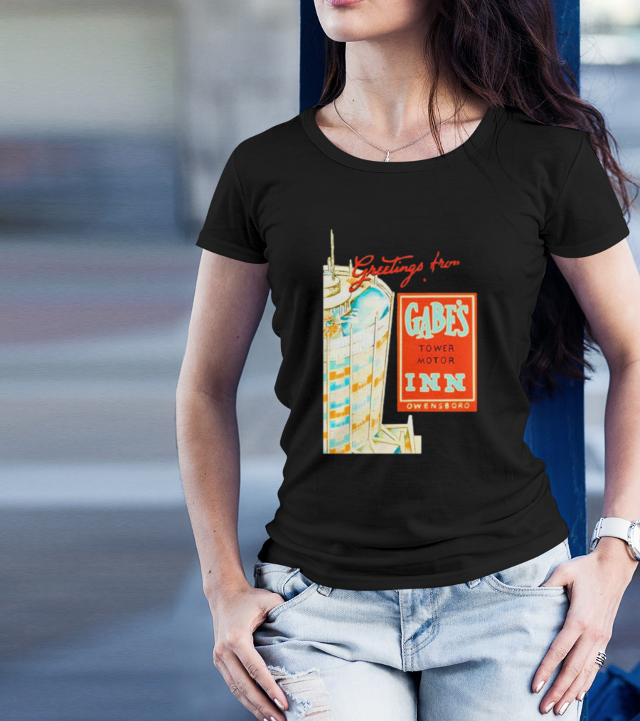 Greetings From Gabe's Tower Motor Inn Owensboro Retro Travel Souvenir T-Shirt