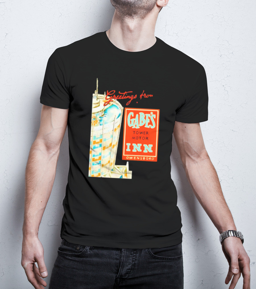Greetings From Gabe's Tower Motor Inn Owensboro Retro Travel Souvenir T-Shirt
