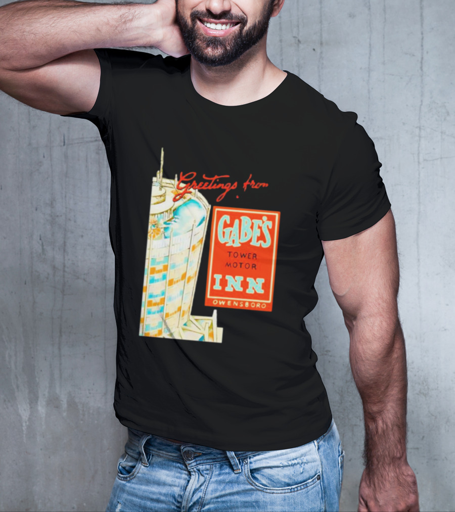 Greetings From Gabe's Tower Motor Inn Owensboro Retro Travel Souvenir T-Shirt