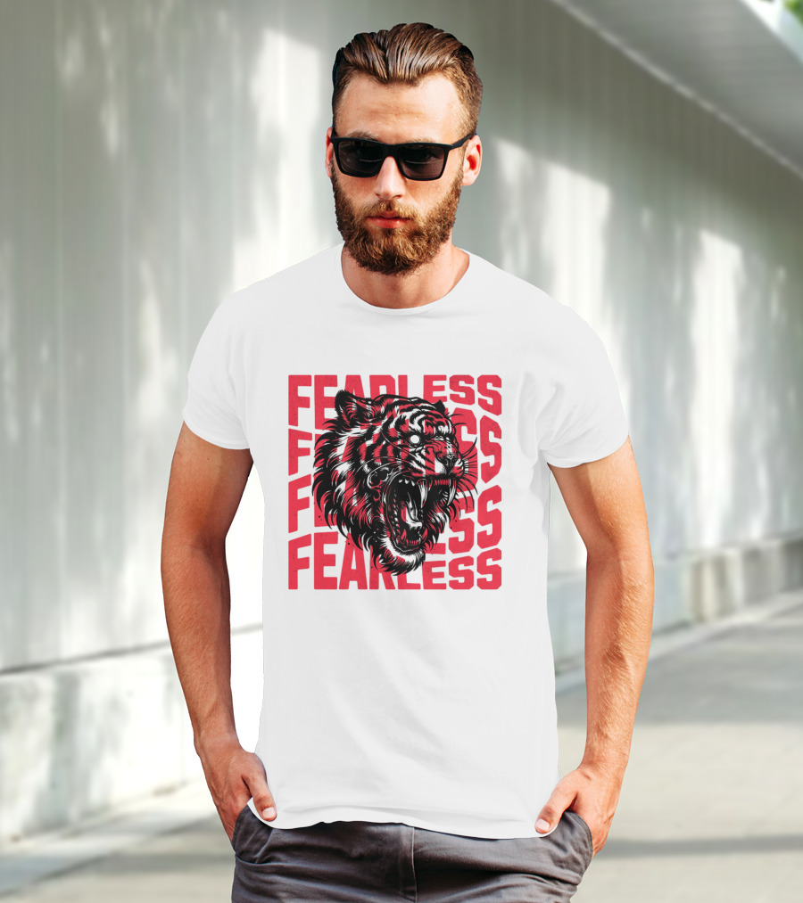 FEARLESS Fearless Tiger Roaring Face T-Shirt