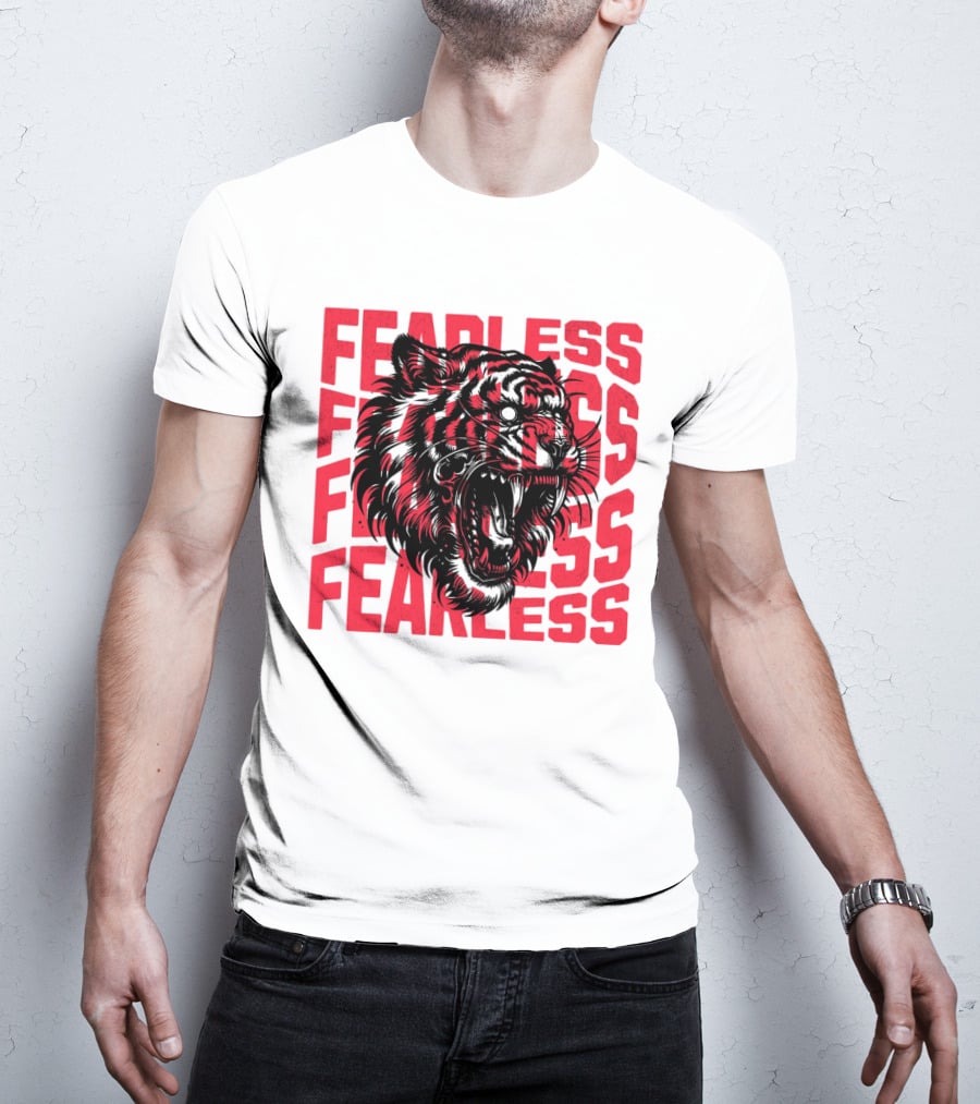 FEARLESS Fearless Tiger Roaring Face T-Shirt