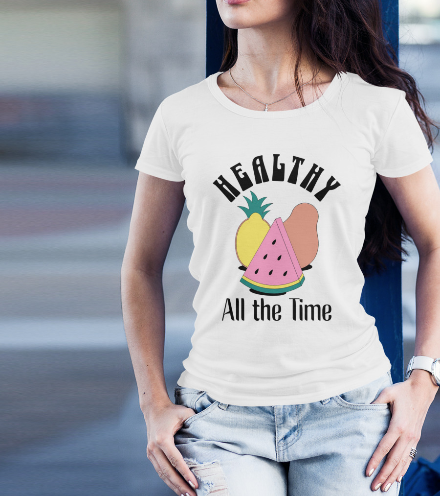 Healthy All The Time Watermelon Lemon Pear T-Shirt