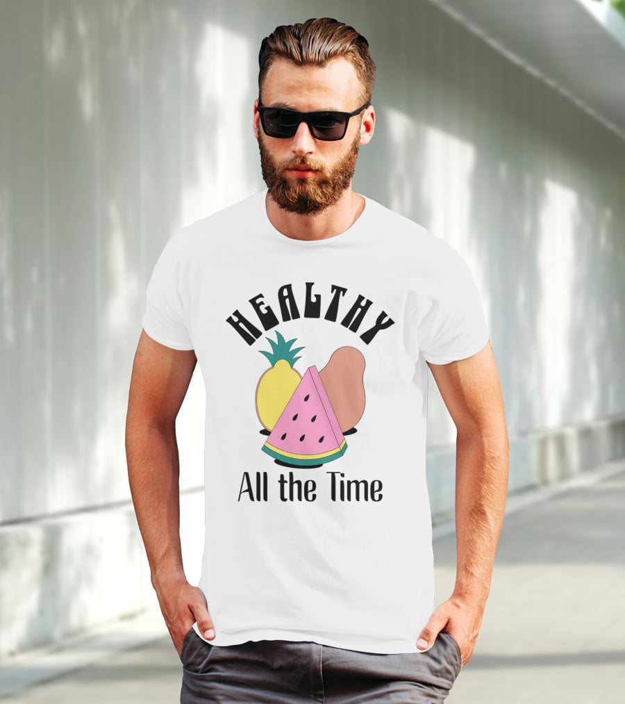 Healthy All The Time Watermelon Lemon Pear T-Shirt