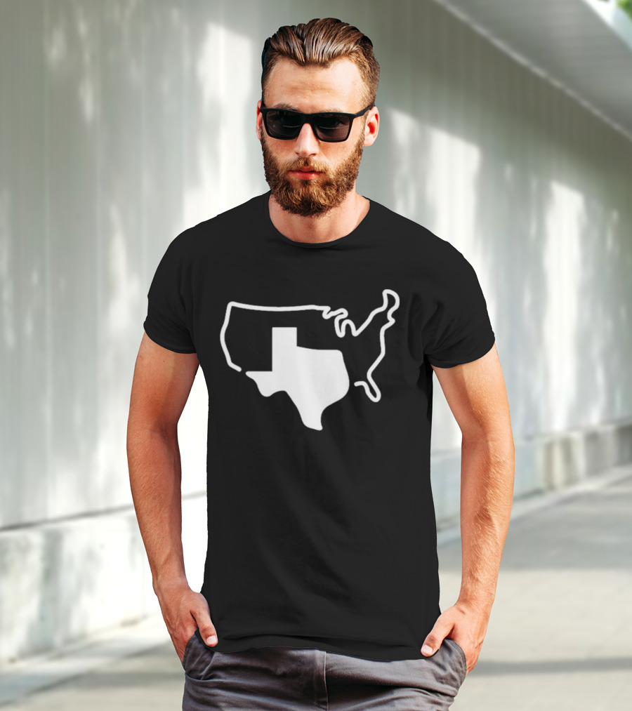 Grand Texas Humor Map Outline T-Shirt