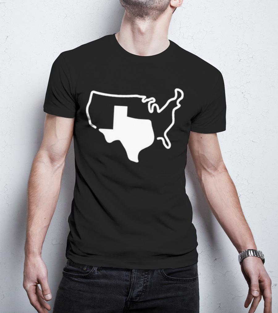 Grand Texas Humor Map Outline T-Shirt
