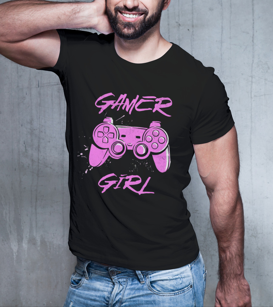 Gamer Girl Pink Controller T-Shirt