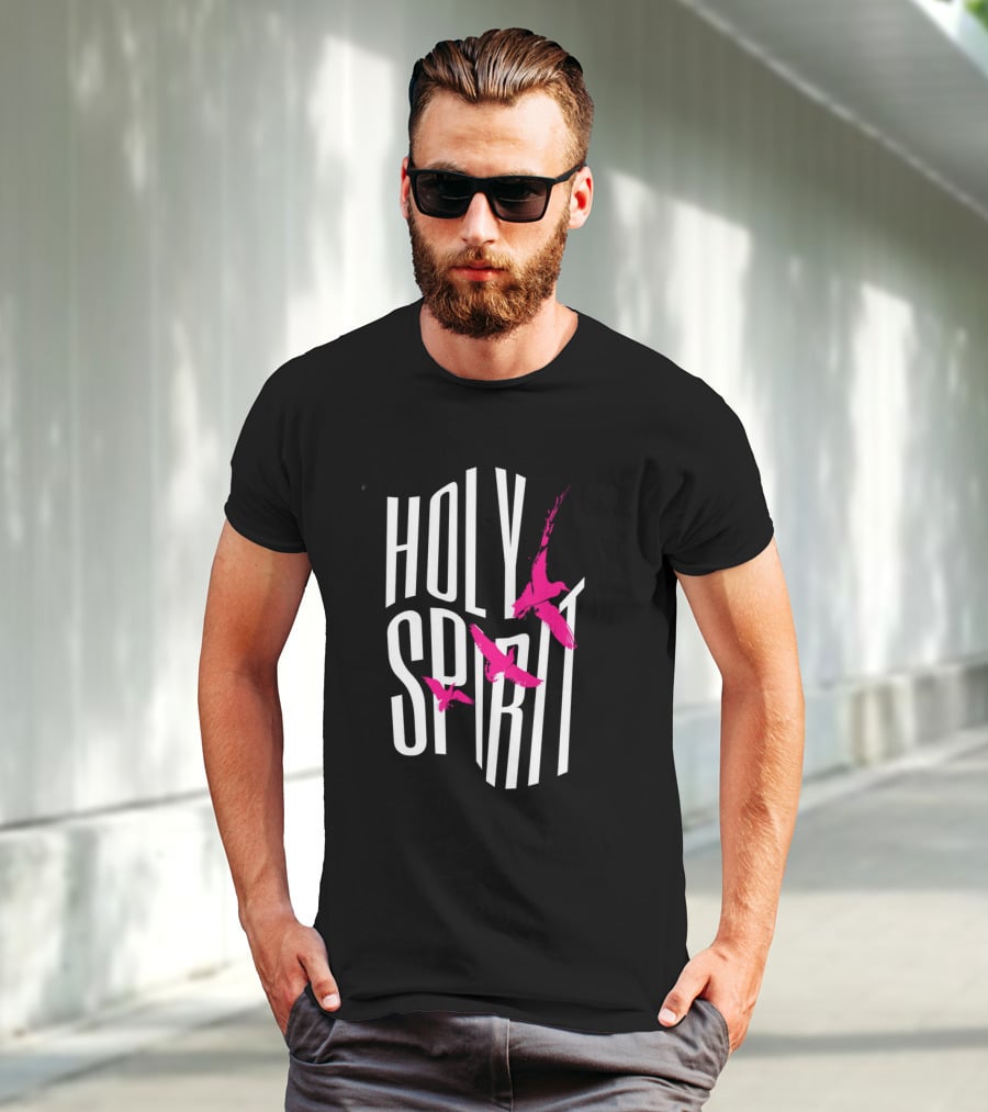 Holy Spirit Pink Birds Streetwear T-Shirt