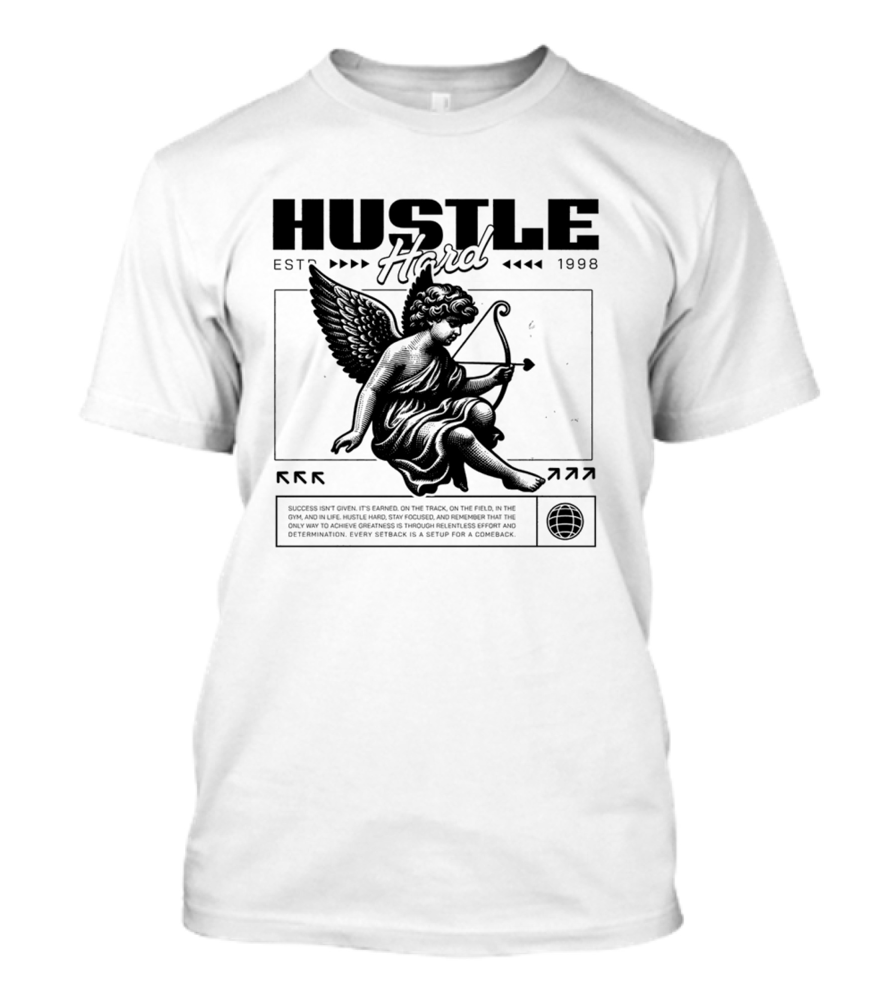 Hustle Hard Angel EST 1998 T-Shirt