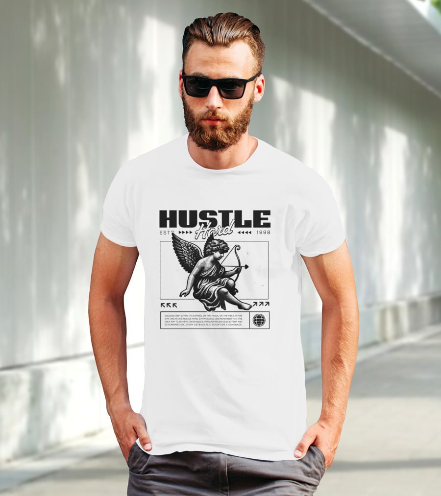 Hustle Hard Angel EST 1998 T-Shirt