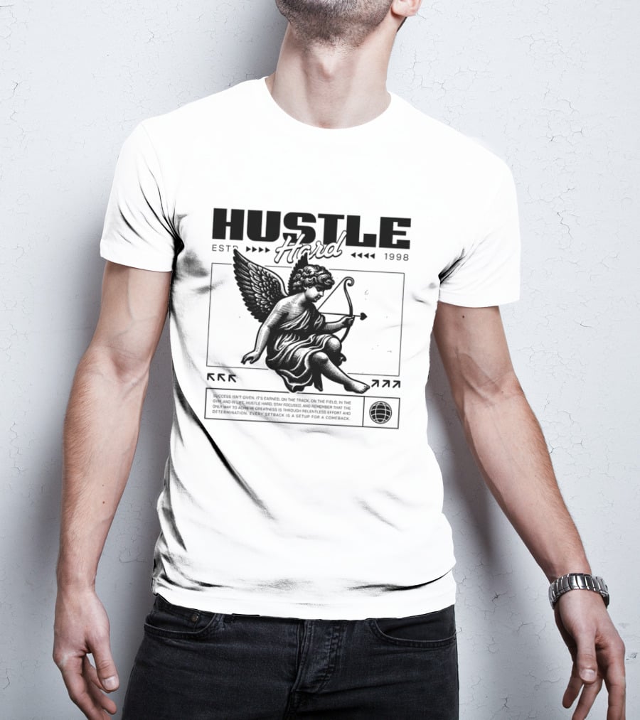 Hustle Hard Angel EST 1998 T-Shirt