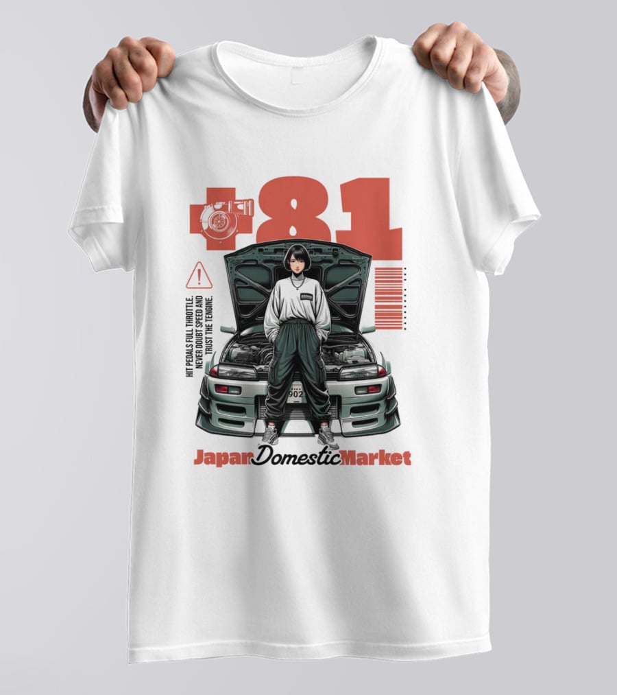 81 Japan Domestic Market Warning Import High Torque T-Shirt