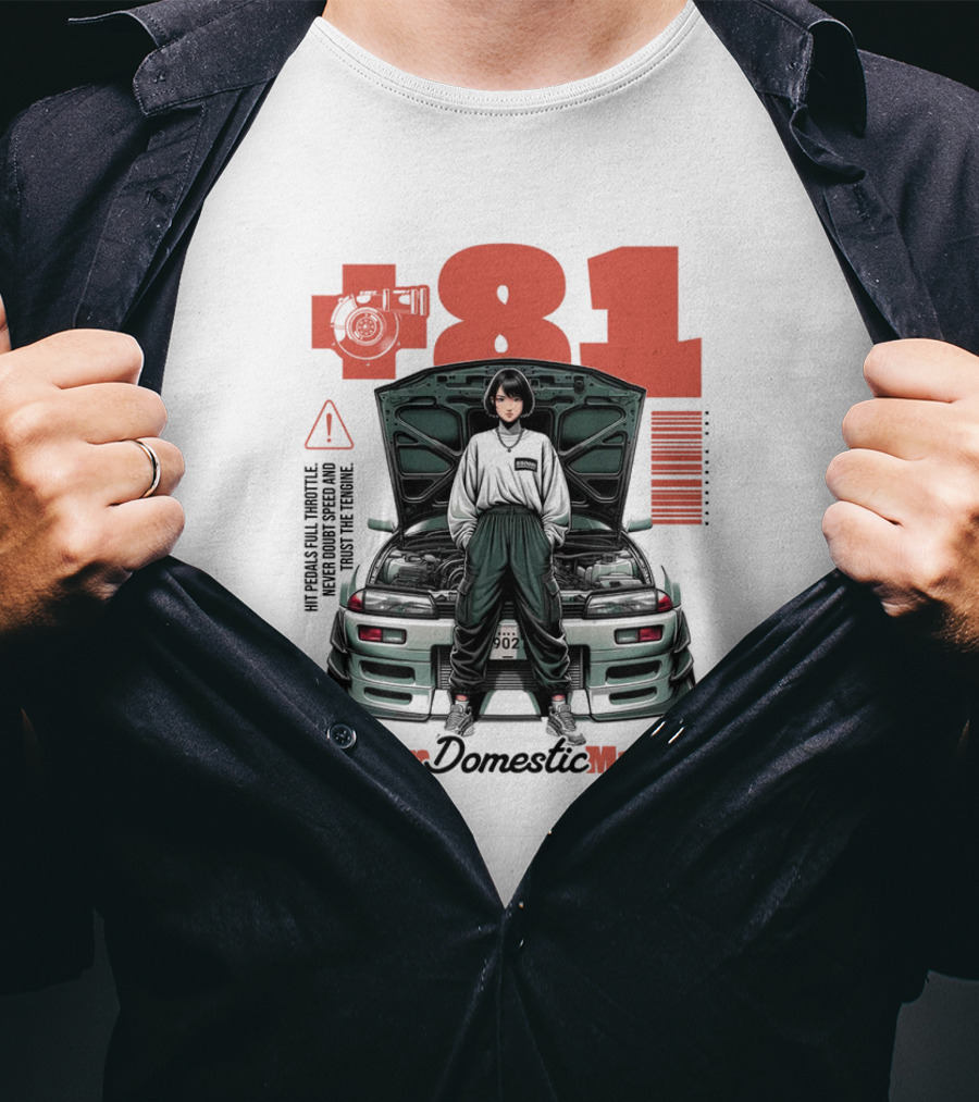 81 Japan Domestic Market Warning Import High Torque T-Shirt