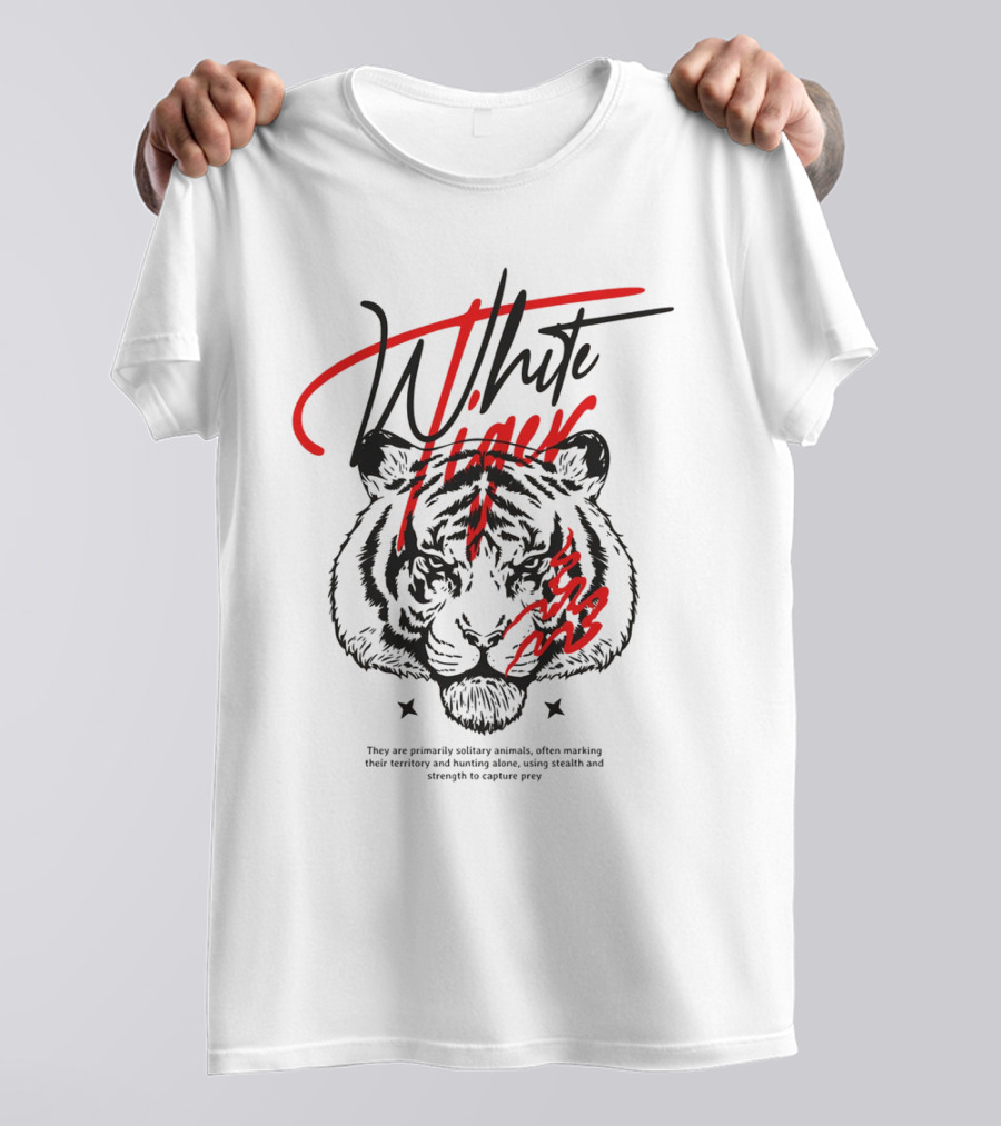White Tiger They Are Primarily Solitary T-Shirt