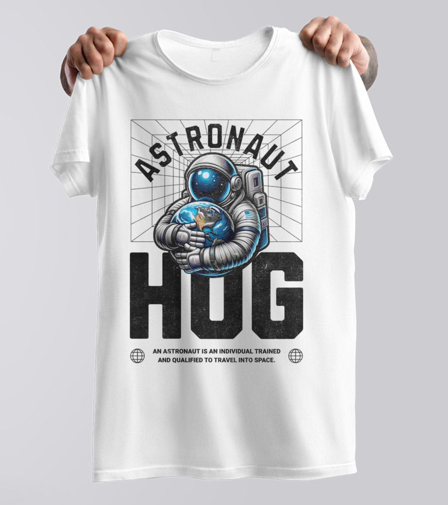 Astronaut Hug Earth Embrace Space Travel Qualification T-Shirt