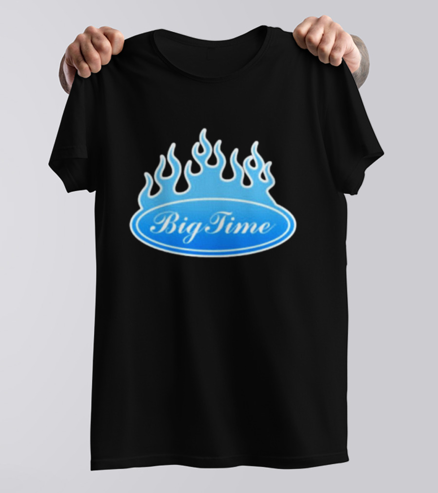 Big Time Blue Flame Oval Emblem T-Shirt