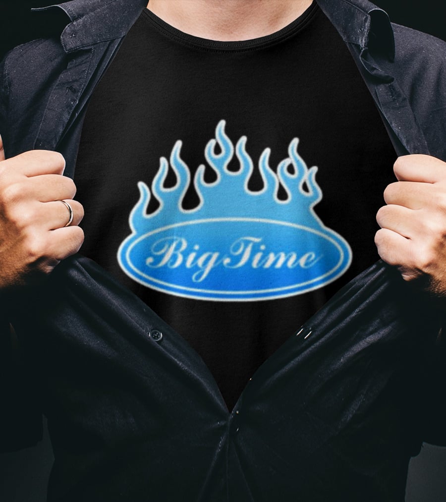 Big Time Blue Flame Oval Emblem T-Shirt