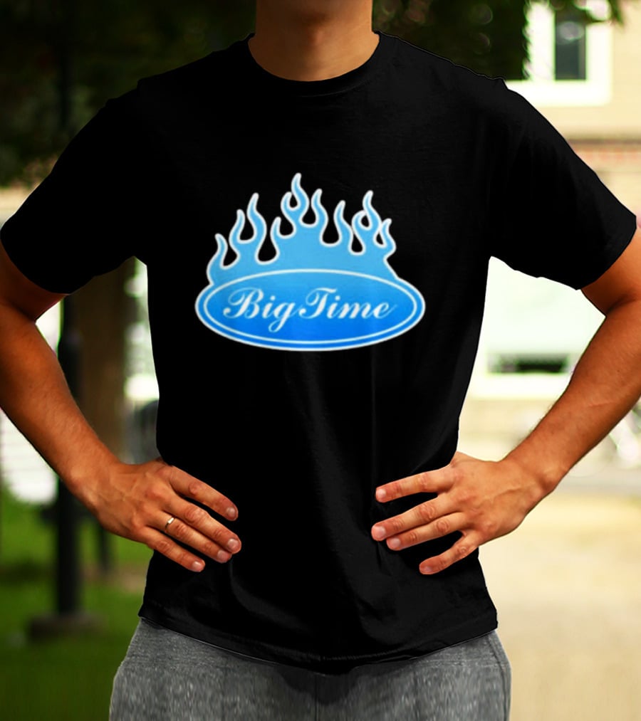 Big Time Blue Flame Oval Emblem T-Shirt
