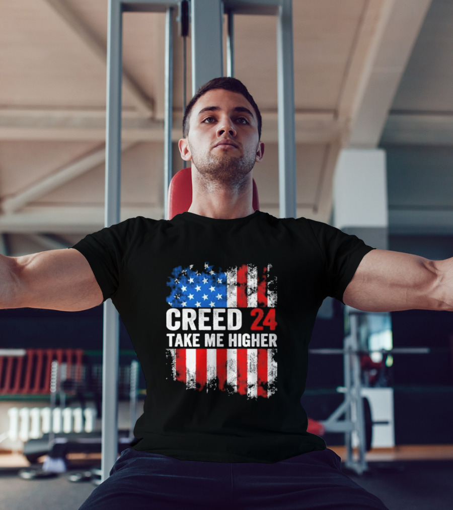 Creed 24 Take Me Higher American Flag T-Shirt