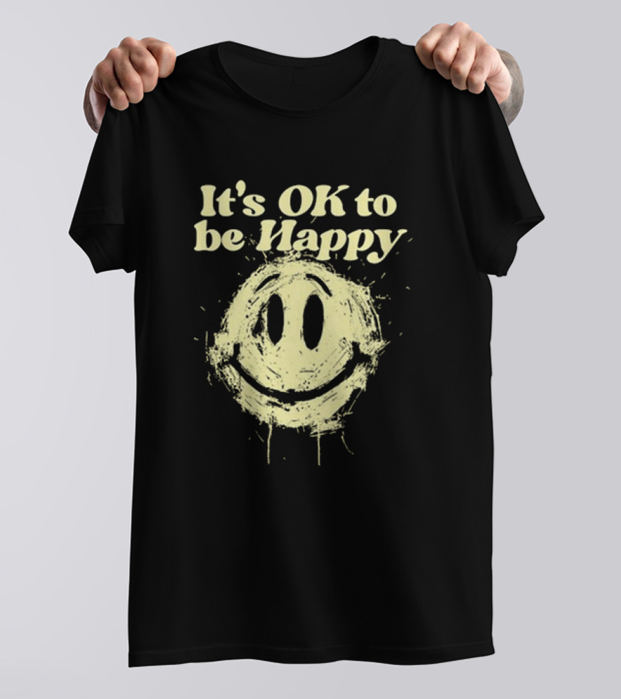 DJ KHALED It’s OK To Be Happy Distorted Smiley T-Shirt