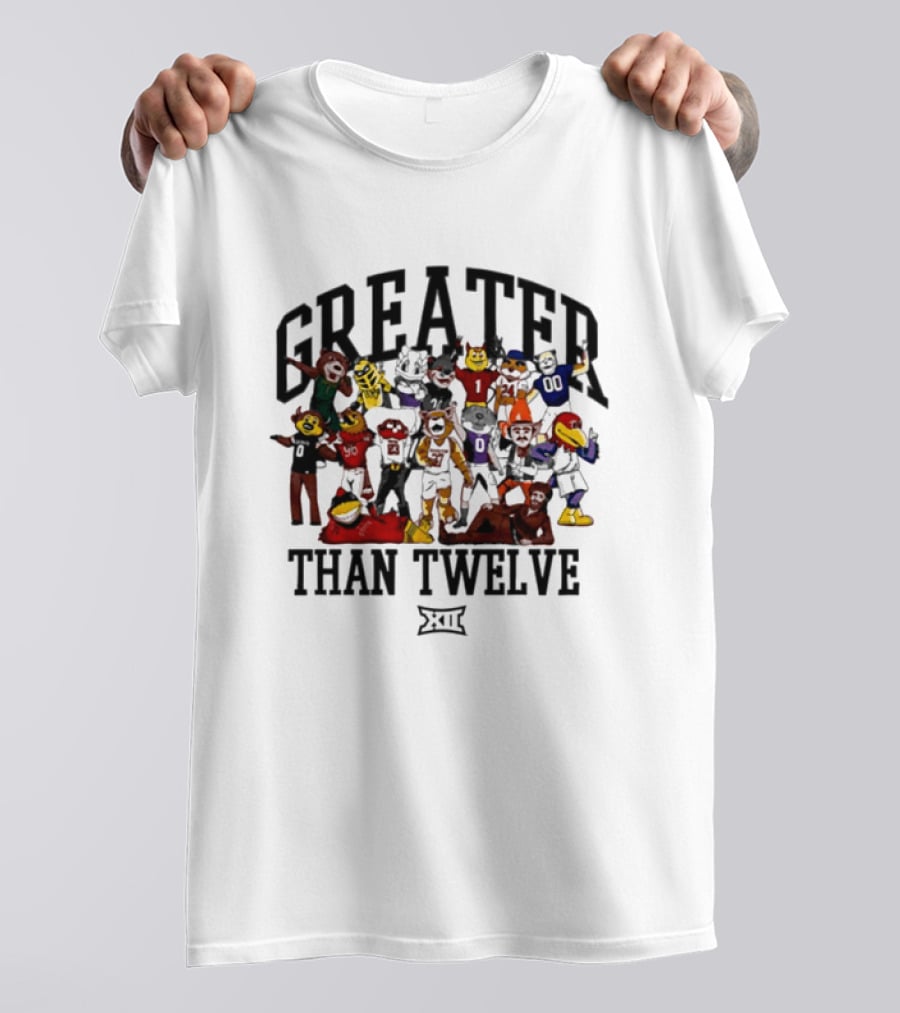 Greater Than Twelve Big 12 Conference Mascot Family T-Shirt
