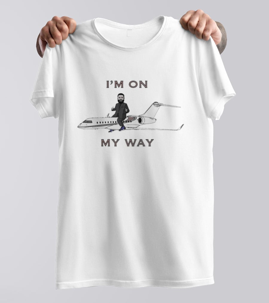 I’m On My Way Private Jet Iconic Travel Humor T-Shirt