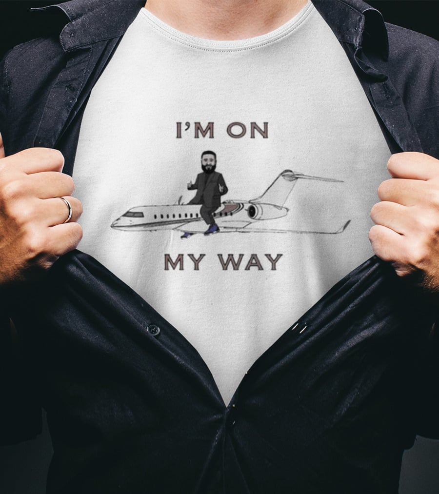 I’m On My Way Private Jet Iconic Travel Humor T-Shirt