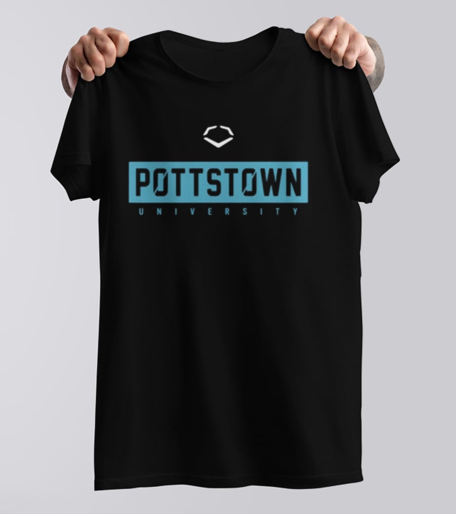 Pottstown University Gaming Logo Style With Geometric Emblem T-Shirt