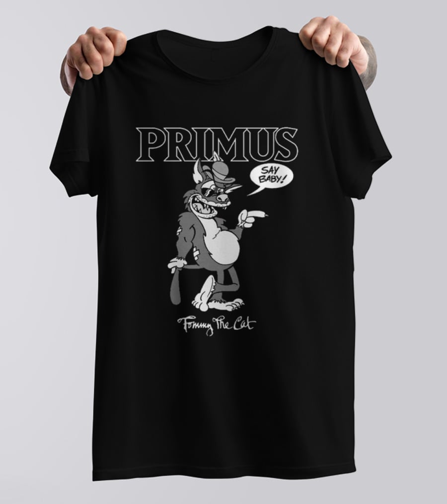 Primus Tommy The Cat Say Baby Cartoon Character T-Shirt