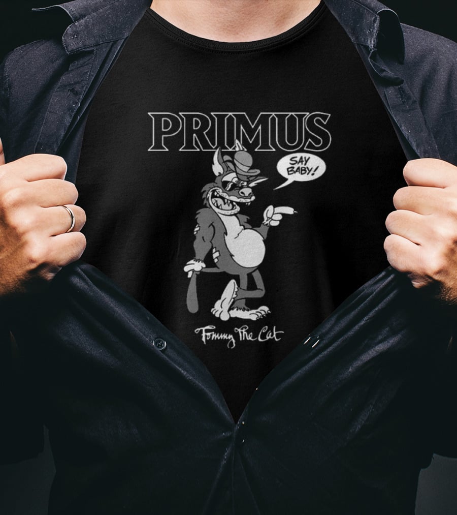 Primus Tommy The Cat Say Baby Cartoon Character T-Shirt