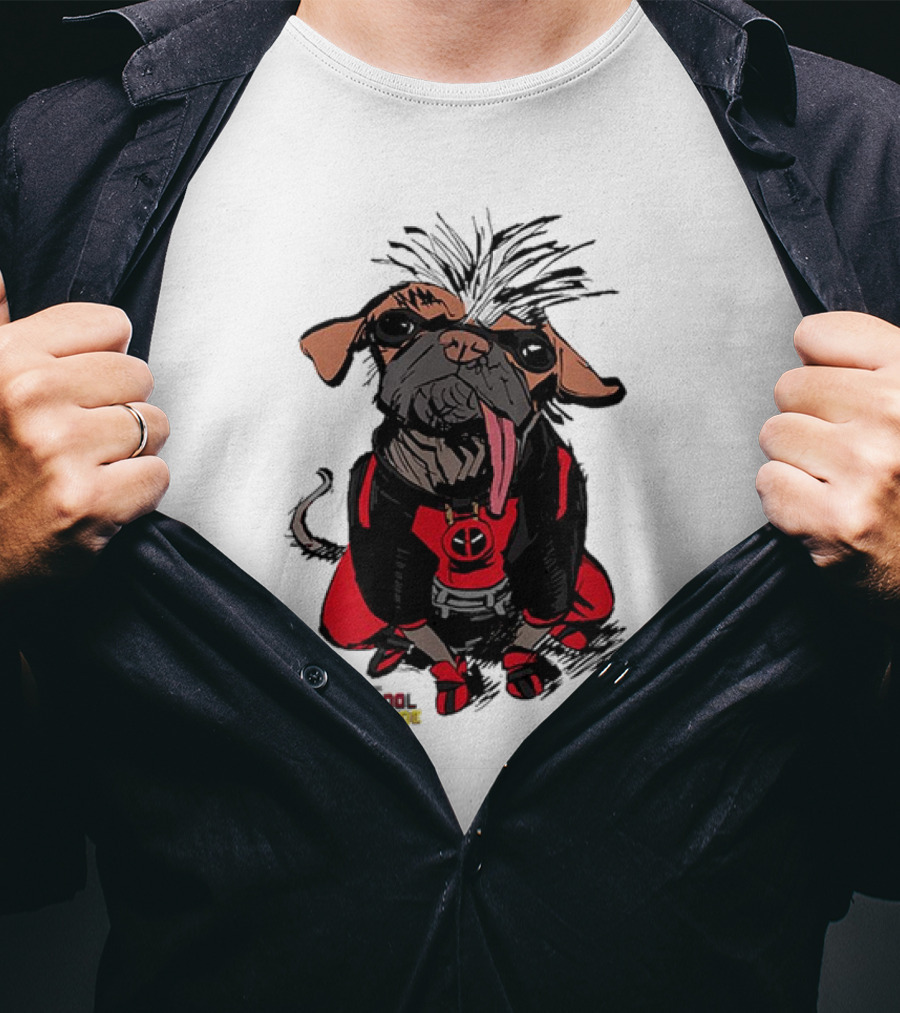 Retro 70 Wolverine Sketchy Dogpool Comic T-Shirt