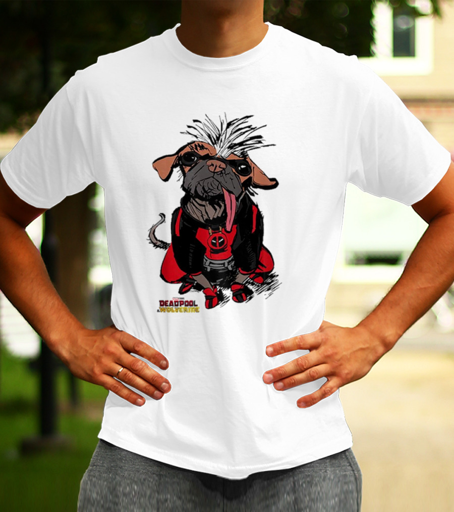 Retro 70 Wolverine Sketchy Dogpool Comic T-Shirt