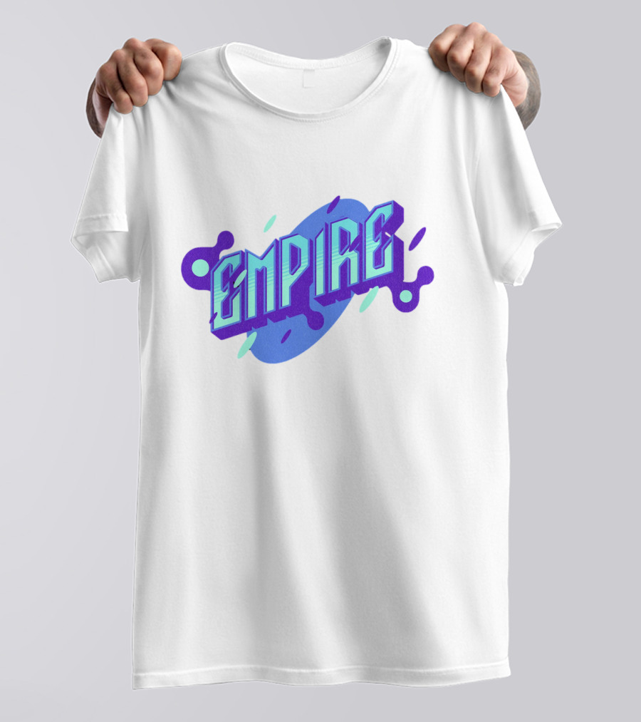 Empire Bold Neon Blue Purple T-Shirt