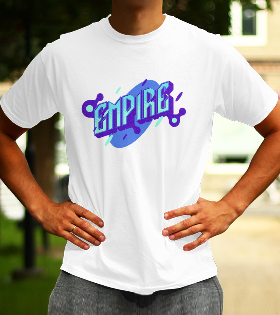 Empire Bold Neon Blue Purple T-Shirt