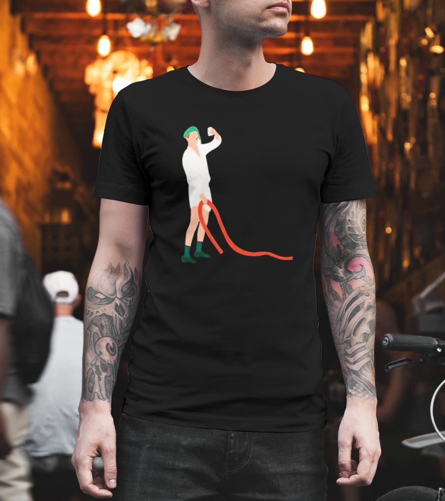 Septic Engineer Drunk Holding Red Hose T-Shirt