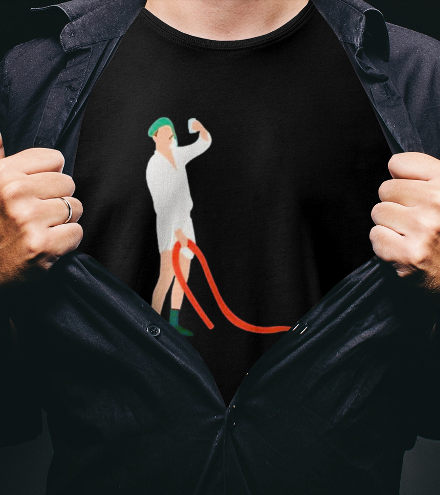 Septic Engineer Drunk Holding Red Hose T-Shirt