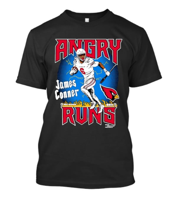 James Conner Angry Runs Arizona Cardinals NFLPA Good Morning Football T-Shirt