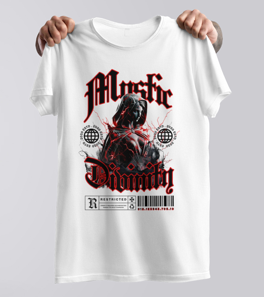 Mystic Divinity Divine Warrior Restricted Barcode 2038 2049 T-Shirt