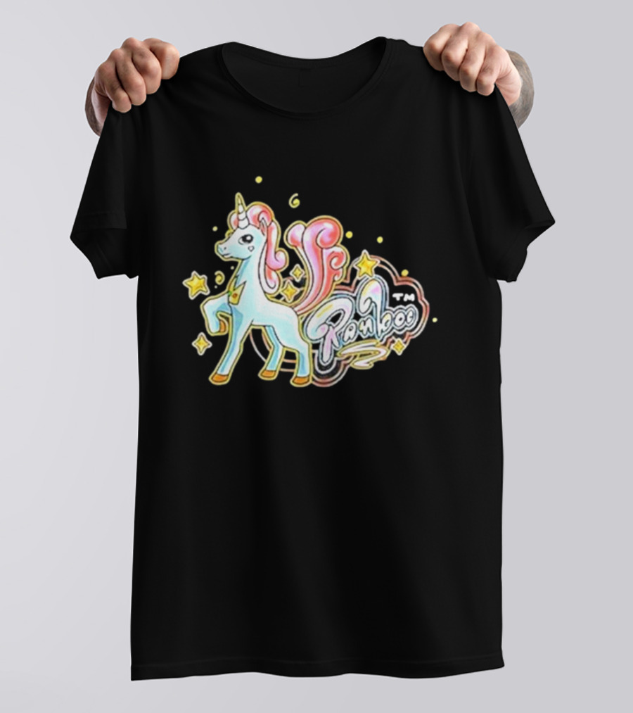 Ranboo TM Unicorn With Stars And Pink Mane T-Shirt