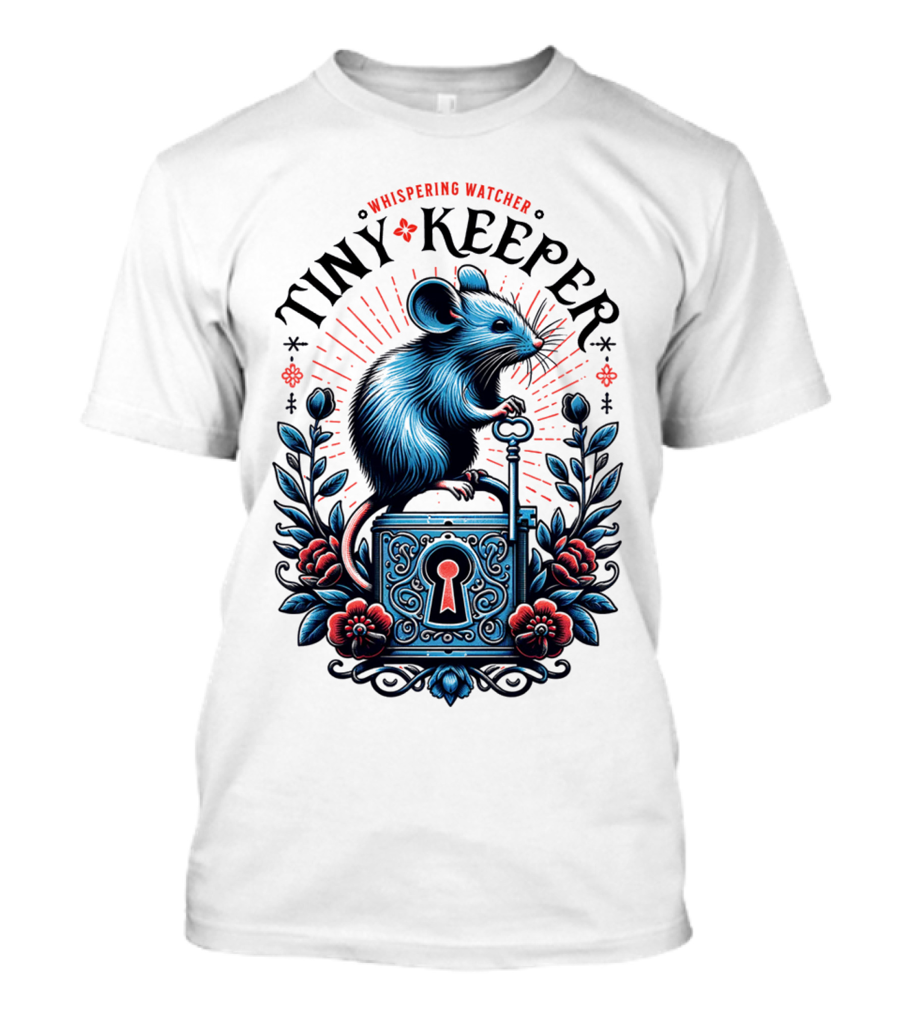 Whispering Watcher Tiny Keeper Mouse Key T-Shirt