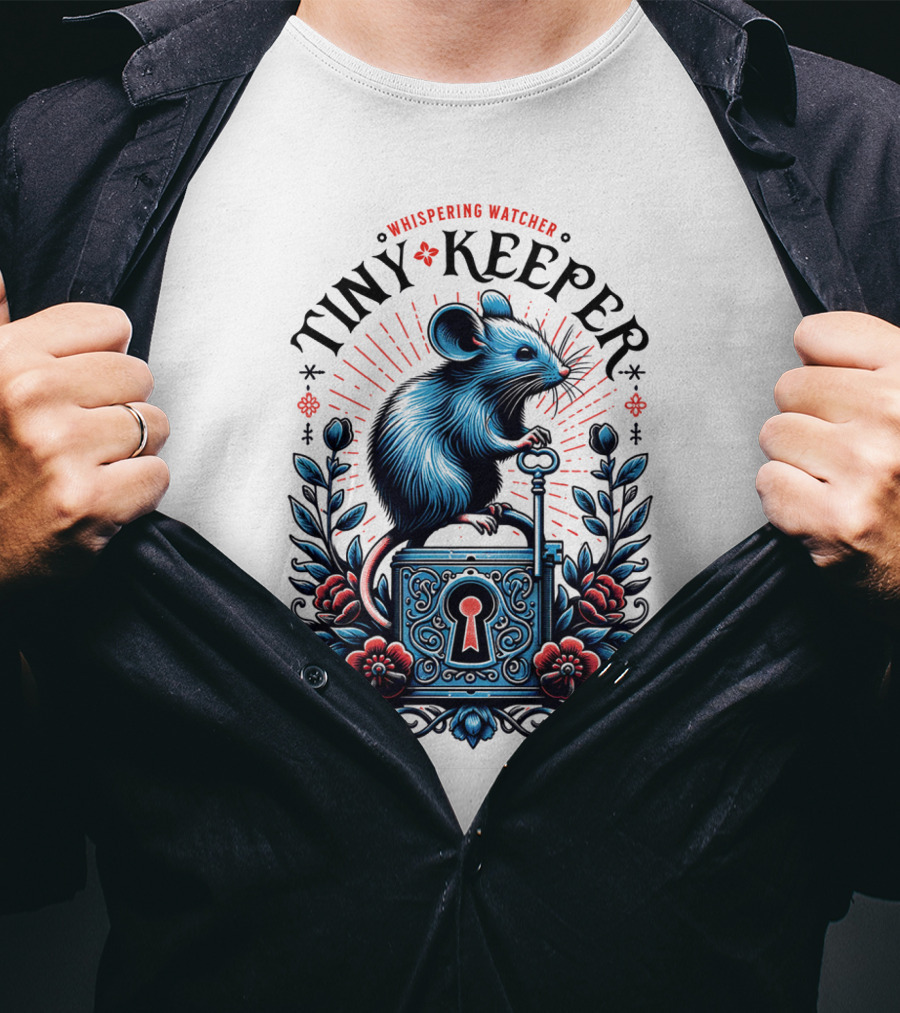 Whispering Watcher Tiny Keeper Mouse Key T-Shirt