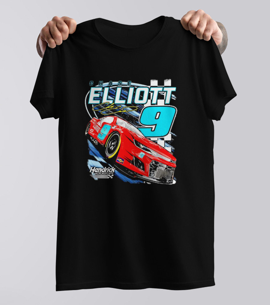 Chase Elliott Hendrick Motorsports No. 9 Racing Car T-Shirt
