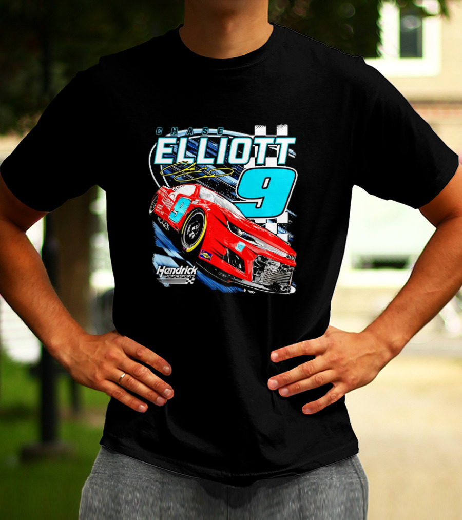 Chase Elliott Hendrick Motorsports No. 9 Racing Car T-Shirt