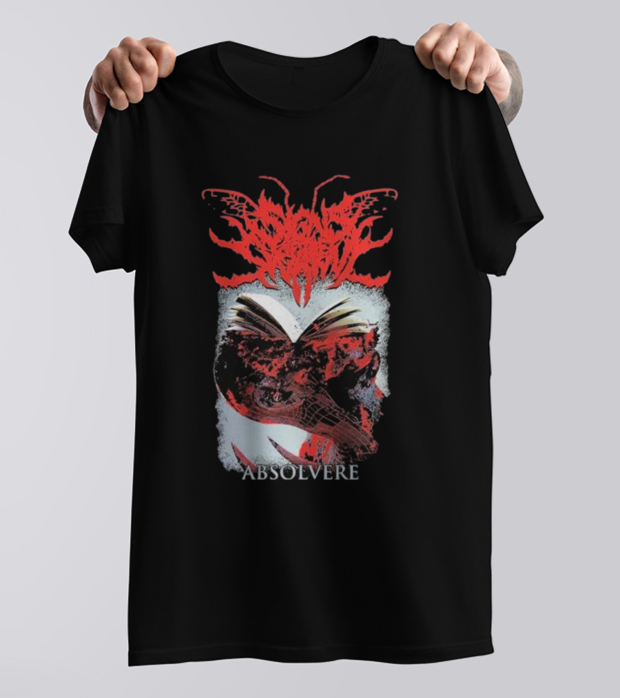 Absolvere Signs Of The Swarm Red Abstract Skull T-Shirt