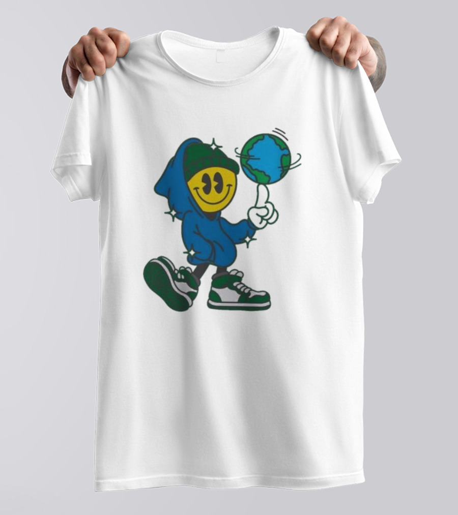 Connor Price Globe Spinner Smiley Face Hoodie Sneakers Planet T-Shirt