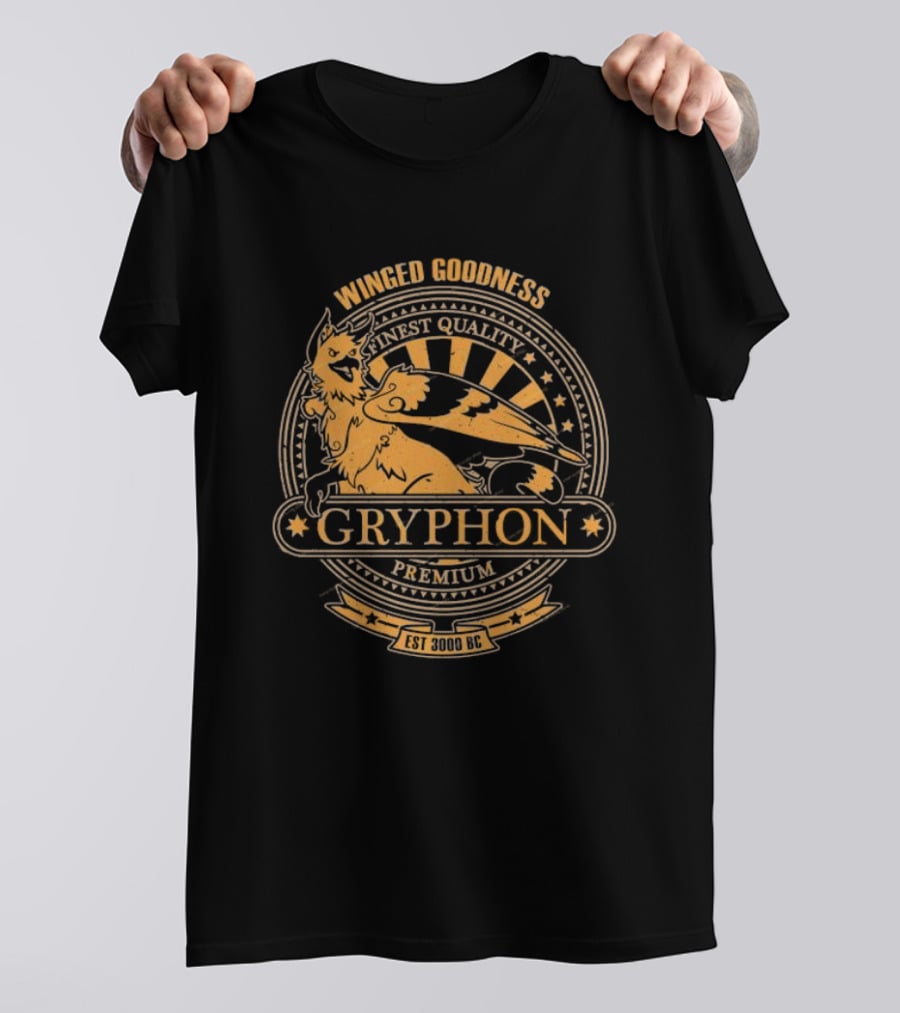 Winged Goodness Gryphon Premium Finest Quality Est 3000 BC T-Shirt