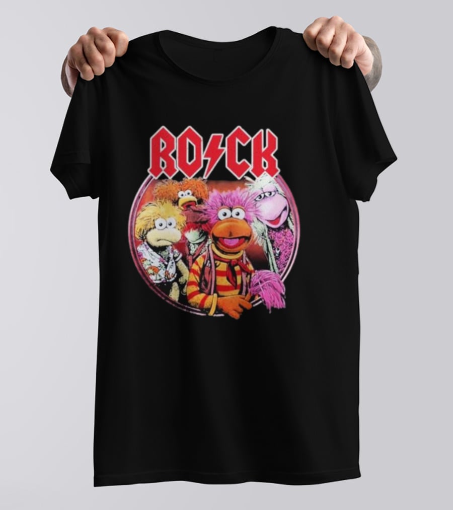 Jim Henson Fraggle Rock Characters With Iconic Rock Styling T-Shirt