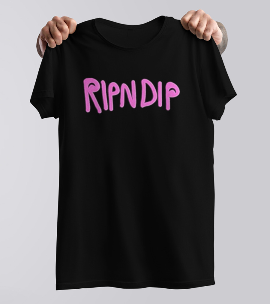 Ripndip Logo Pink Lettering T-Shirt