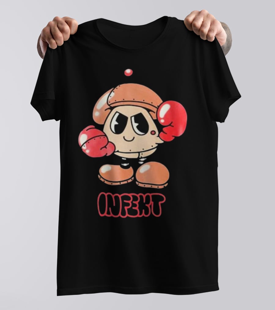 INFEKT Shrobo Cartoon Character With Boxing Gloves T-Shirt