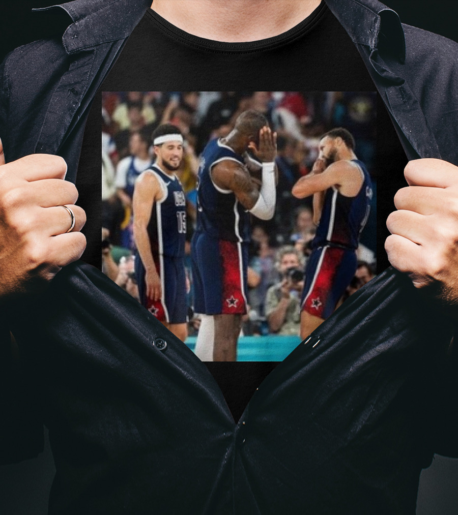 Stephen Curry Lebron James Night Night USA Basketball Olympic Paris T-Shirt
