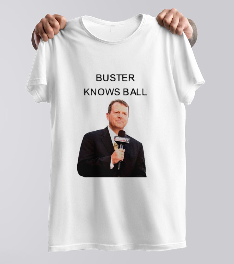 Buster Knows Ball ESPN Microphone Image T-Shirt